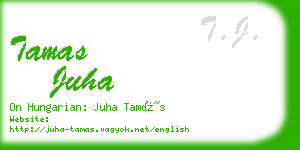 tamas juha business card